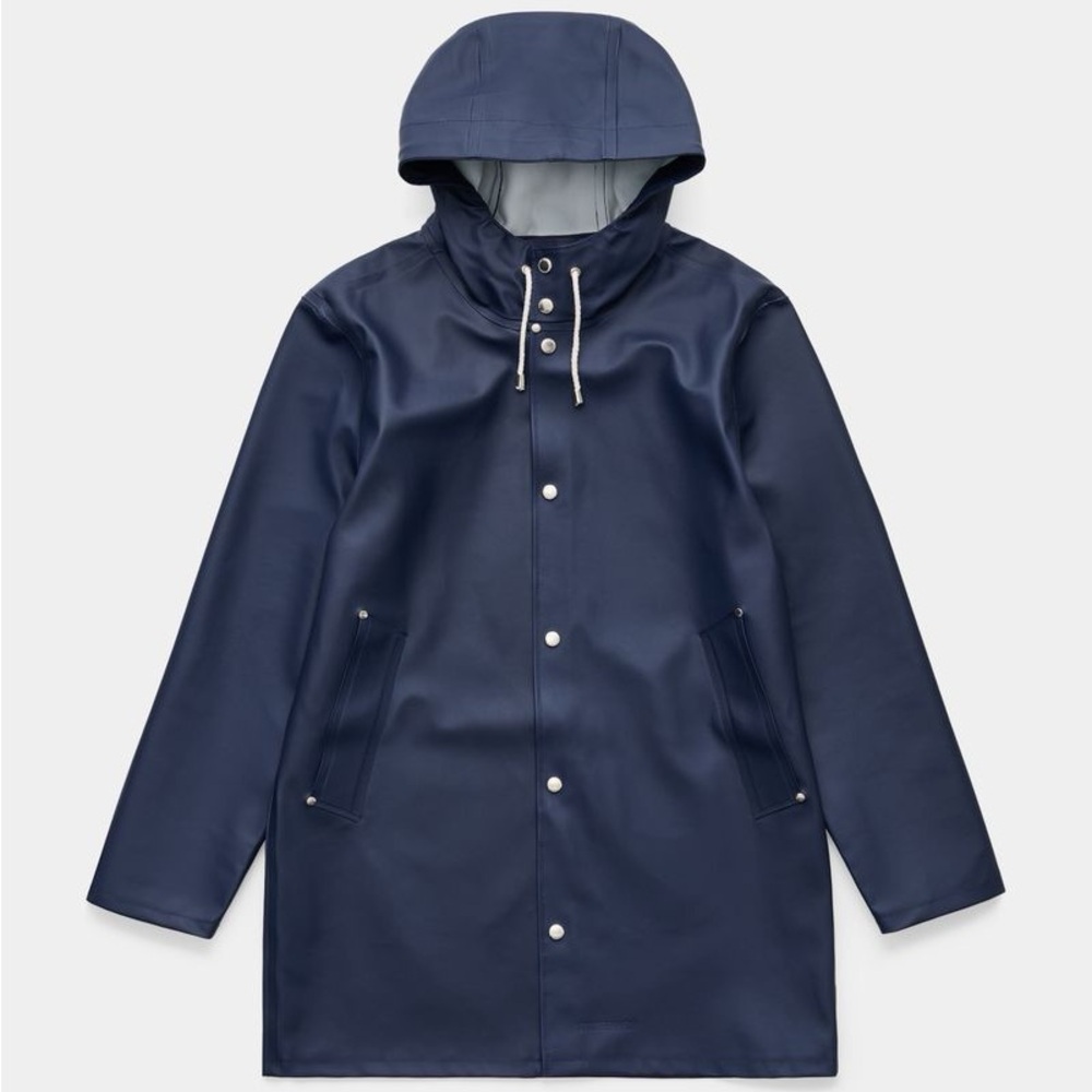 Stutterheim Stockholm Navy Waterproof Raincoat Scandi Chic